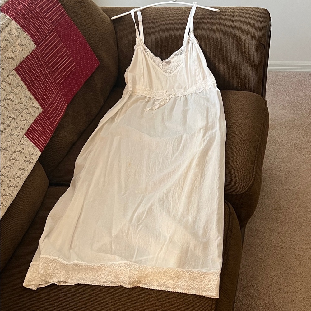 Victoria's Secret White Lace Chemise